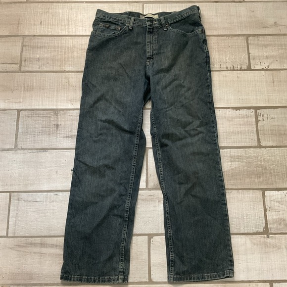 Lee Jeans Mens Size 34x30(33x30) Relaxed Fit Straight Leg Blue Med Wash Denim - Picture 1 of 10